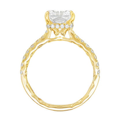 A. Jaffe Emerald Diamond Pave Engagement Ring — photo 3 of 3