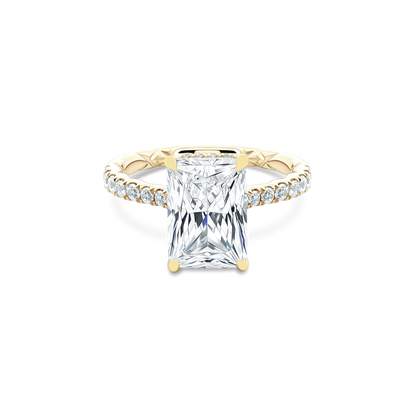 A. Jaffe Emerald Diamond Pave Engagement Ring — photo 1 of 3
