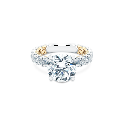 A. Jaffe Two Tone Round Diamond Engagement Ring — photo 1 of 3