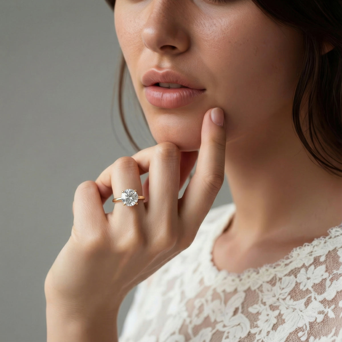 A. Jaffe Round Solitaire Diamond Engagement Ring — photo 2 of 3
