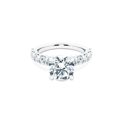 A. Jaffe Round Diamond Shared Prong Engagement Ring — photo 1 of 3