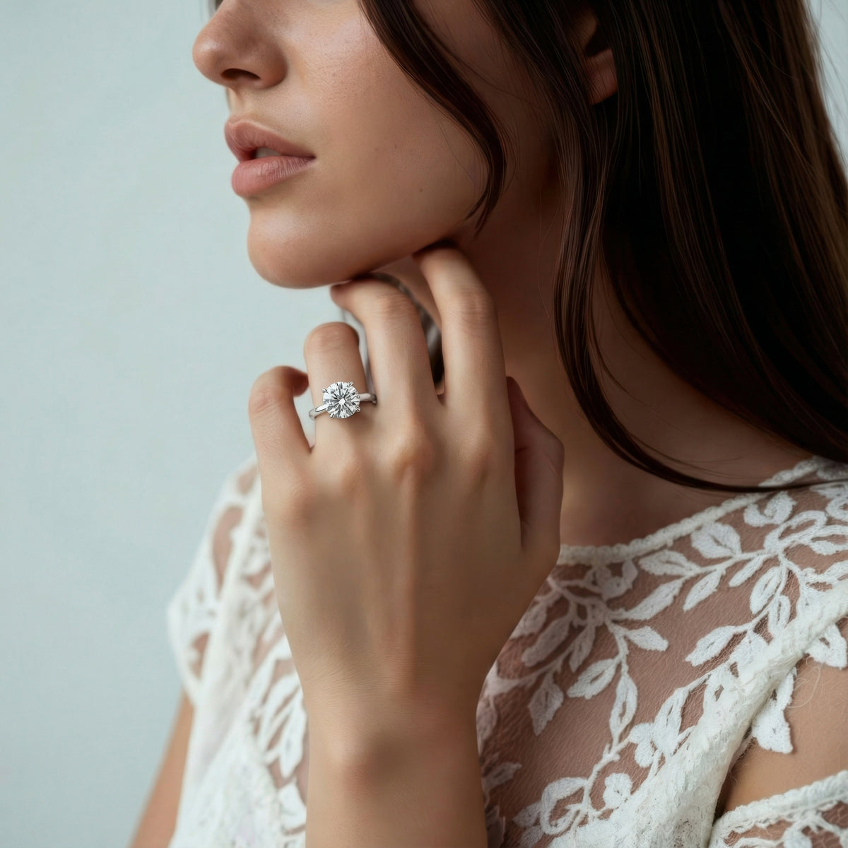 A. Jaffe Round Solitaire Diamond Engagement Ring — photo 3 of 3