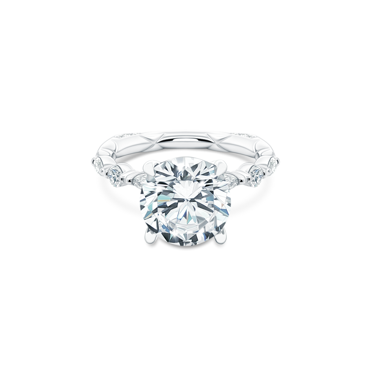 A. Jaffe Round Diamond Engagement Ring — photo 1 of 3
