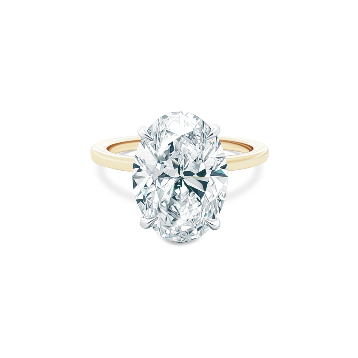 Martin Flyer Oval Solitaire Diamond Engagement Ring — photo 1 of 3