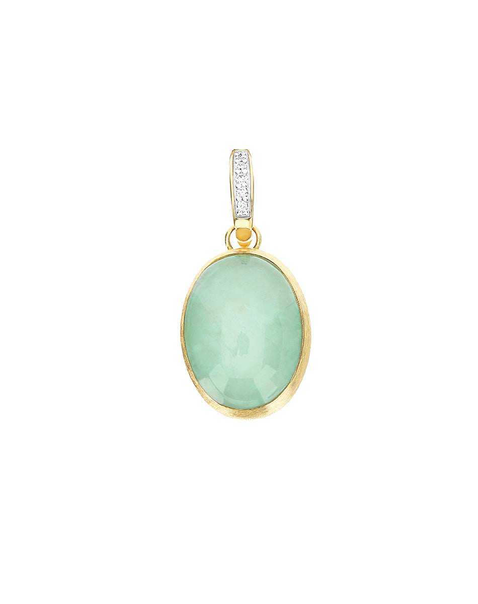 Nanis Lattementa Boules Charm 18K Yellow Gold, Rock Crystal & Jadeite — photo 1 of 2