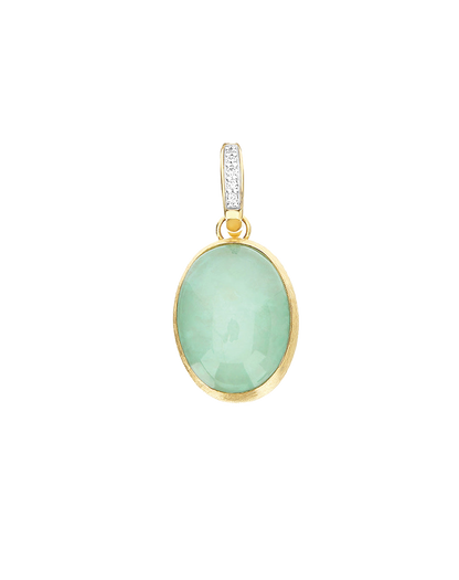 Nanis Lattementa Boules Charm 18K Yellow Gold, Rock Crystal & Jadeite — photo 1 of 2