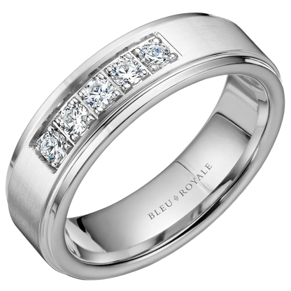 Crown Ring Bleu Royale Men's Band | 14K Gold | RYL-101WD75 — photo 1 of 2