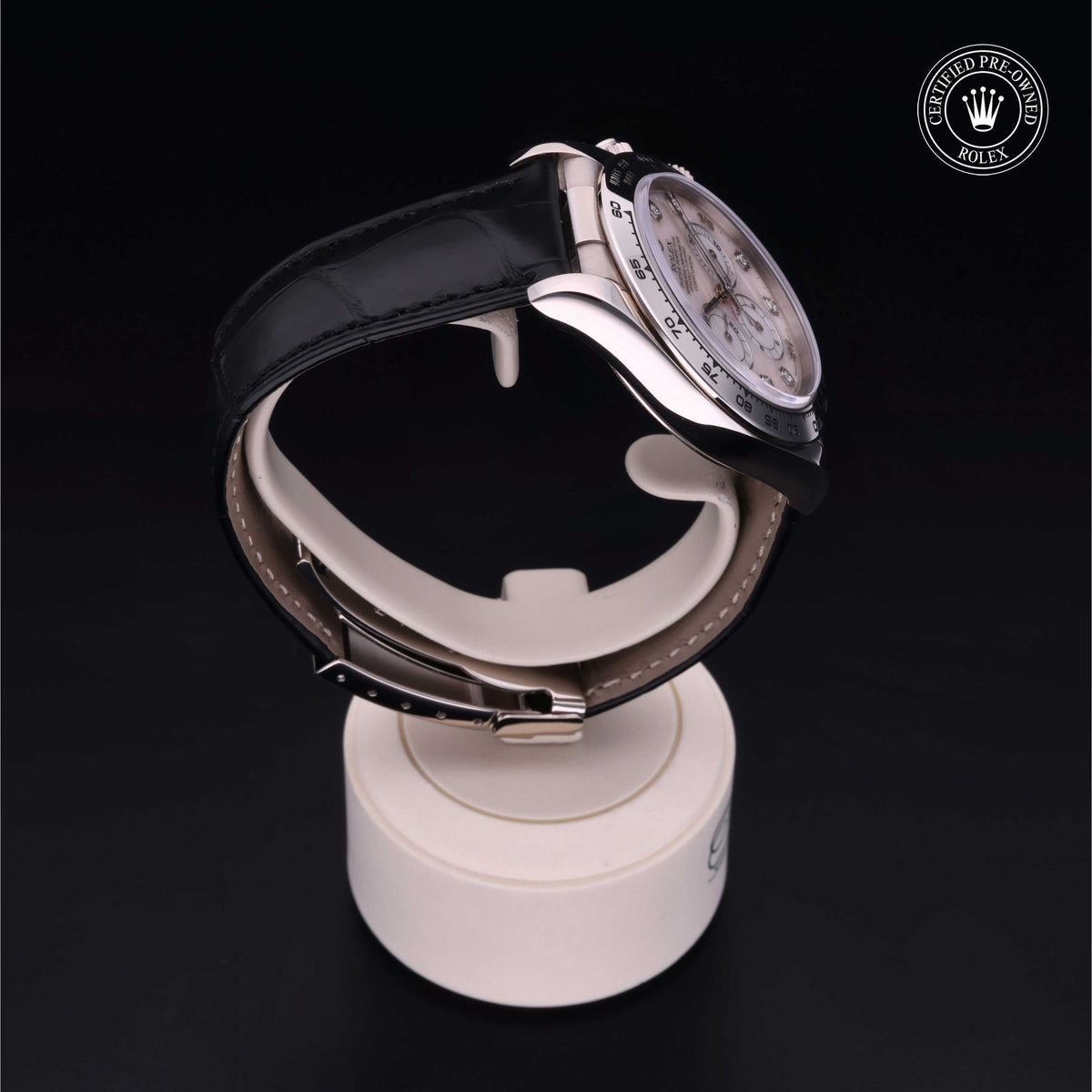 Rolex Certified Pre-Owned Cosmograph Daytona 16519 in 18 ct white gold with pink mother-of-pearl dial, image 31 of 40