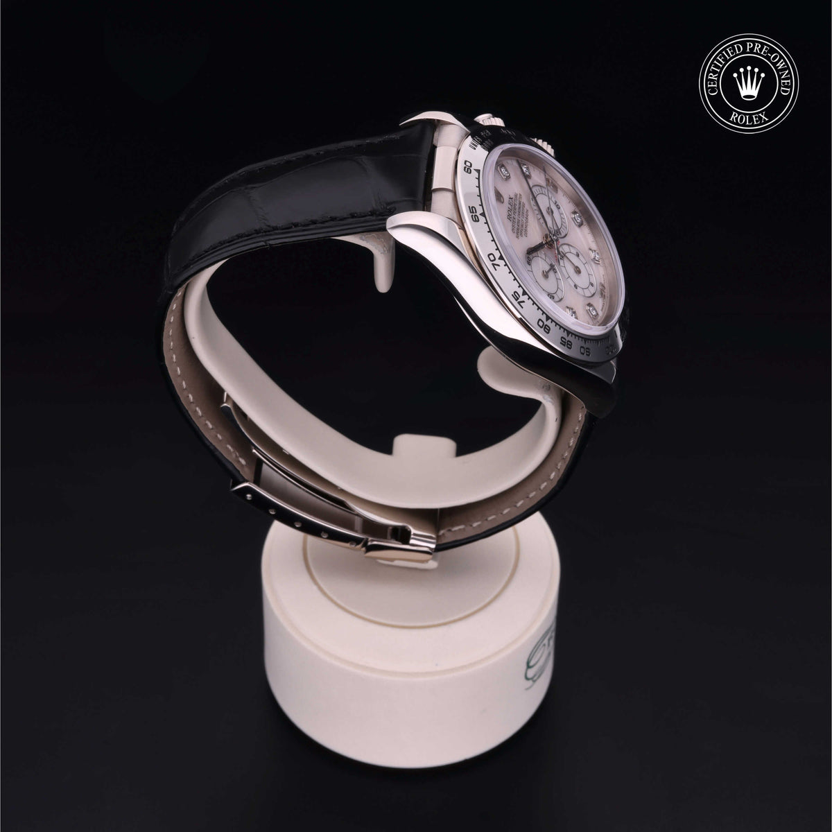 Rolex Certified Pre-Owned Cosmograph Daytona 16519 in 18 ct white gold with pink mother-of-pearl dial, image 32 of 40