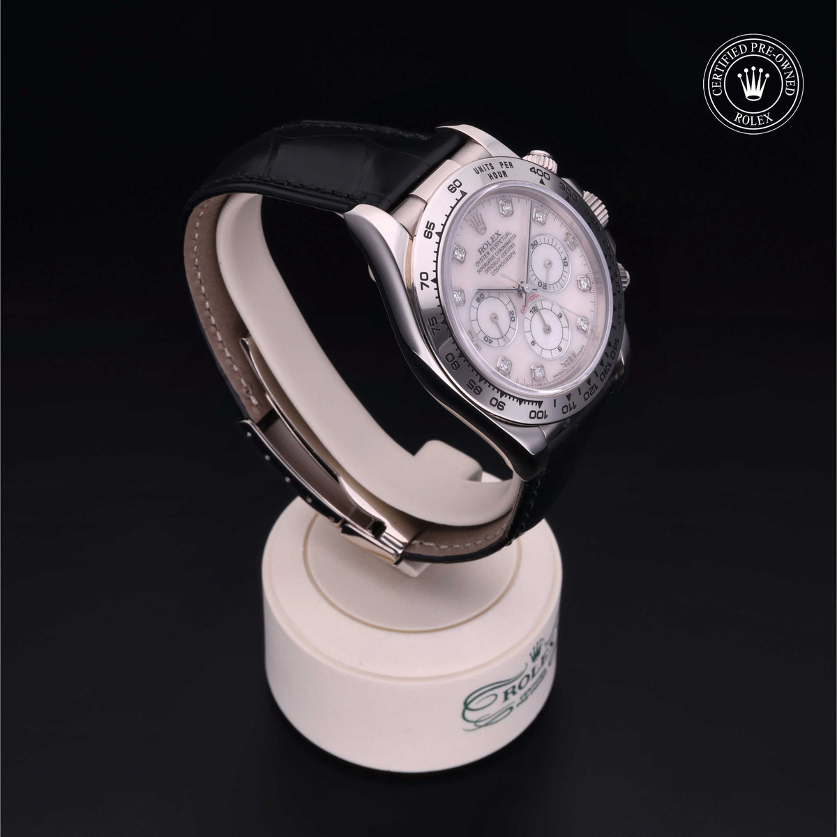 Rolex Certified Pre-Owned Cosmograph Daytona 16519 in 18 ct white gold with pink mother-of-pearl dial, image 35 of 40