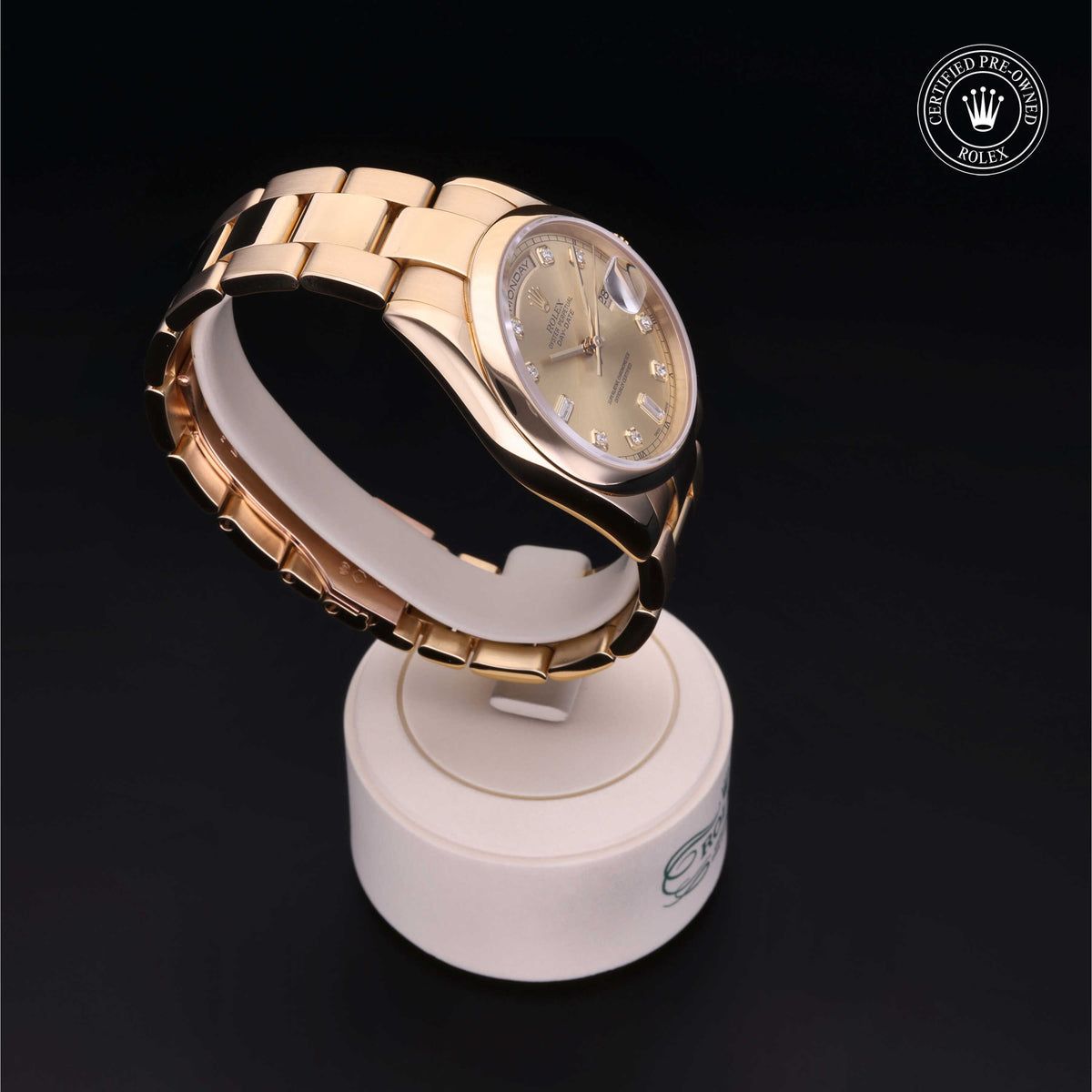 Rolex Certified Pre-Owned Day-Date 36 M118208 in 18 ct yellow gold with champagne dial, image 34 of 41