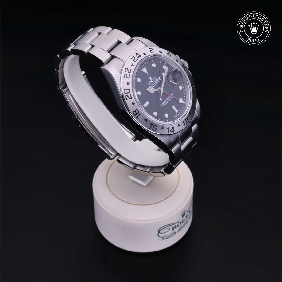 Rolex Certified Pre-Owned Explorer II M16570 in Oystersteel with black dial, image 36 of 41