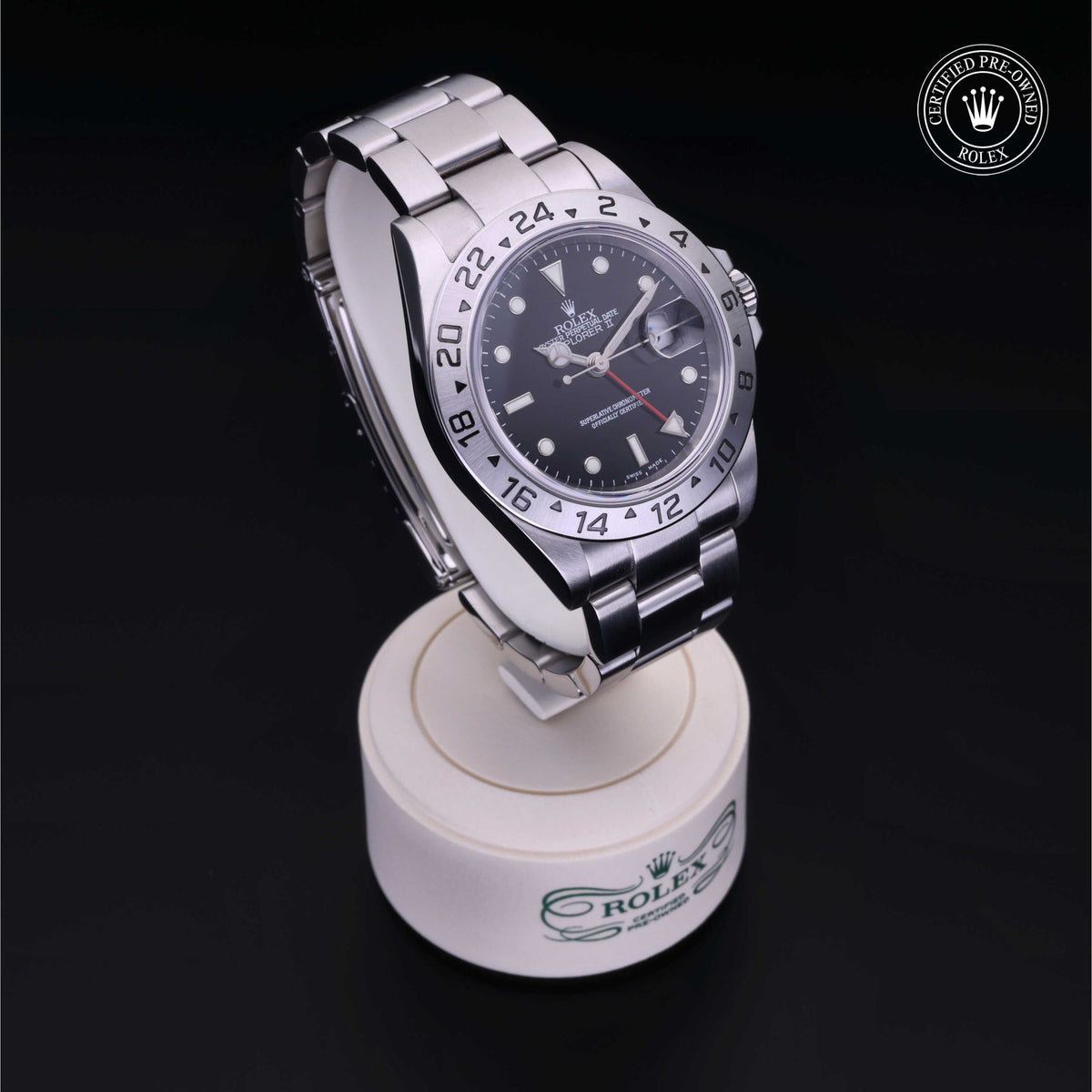 Rolex Certified Pre-Owned Explorer II M16570 in Oystersteel with black dial, image 38 of 41