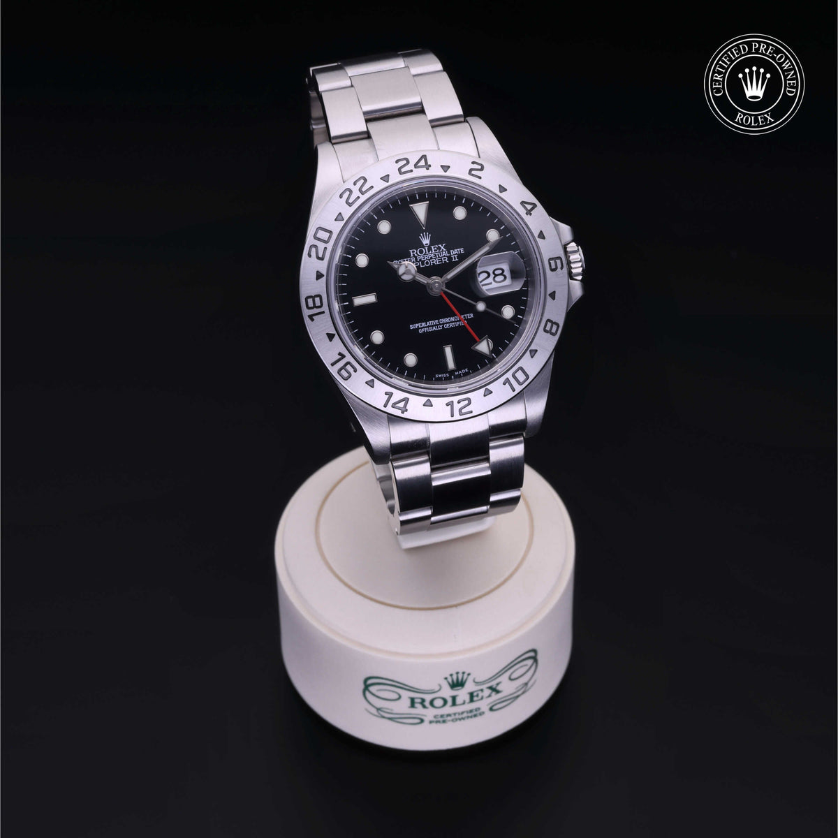 Rolex Certified Pre-Owned Explorer II M16570 in Oystersteel with black dial, image 40 of 41