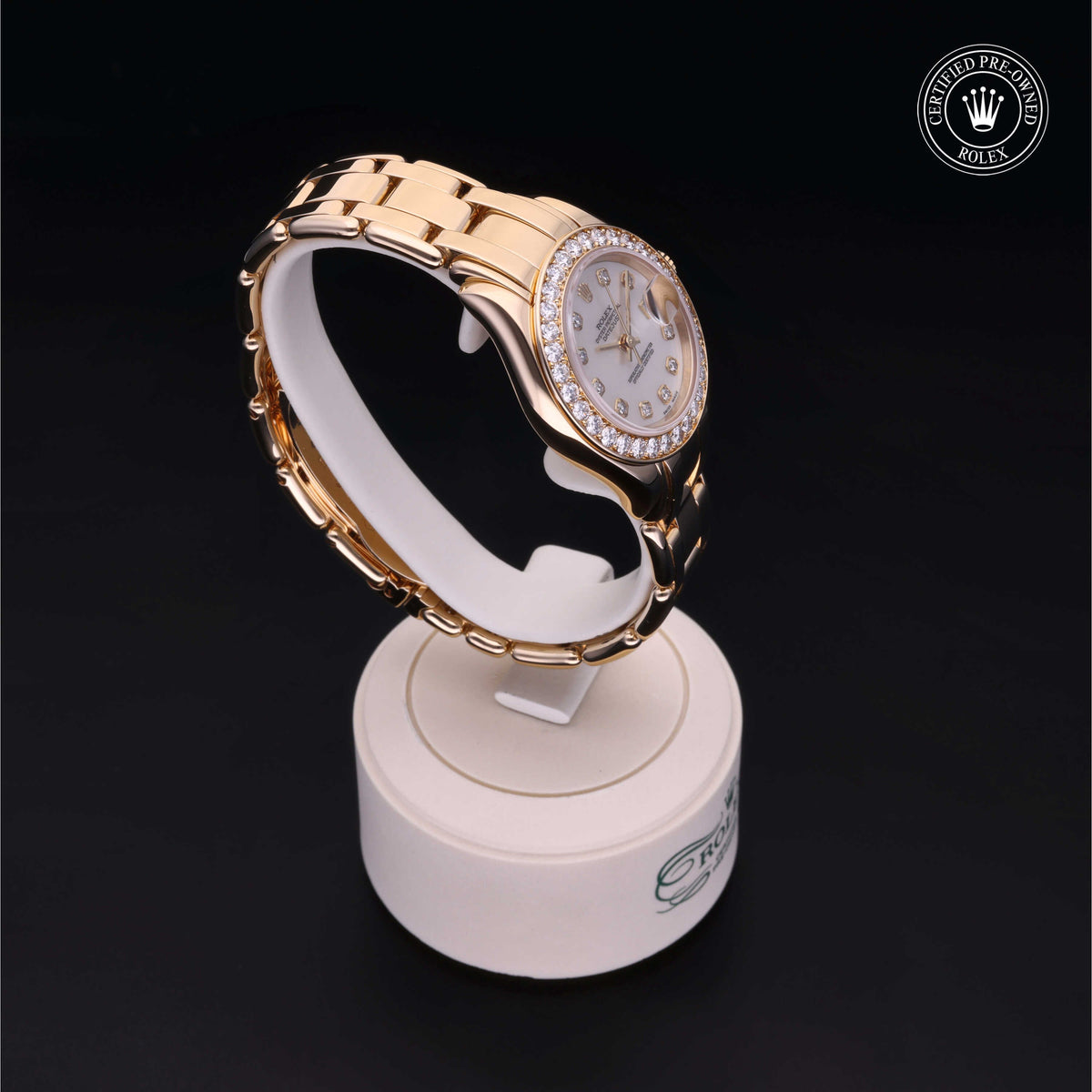 Rolex Certified Pre-Owned Pearlmaster 29 69298 in 18 ct yellow gold with white mother-of-pearl dial, image 35 of 41