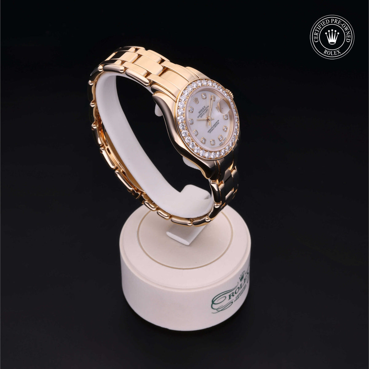 Rolex Certified Pre-Owned Pearlmaster 29 69298 in 18 ct yellow gold with white mother-of-pearl dial, image 36 of 41