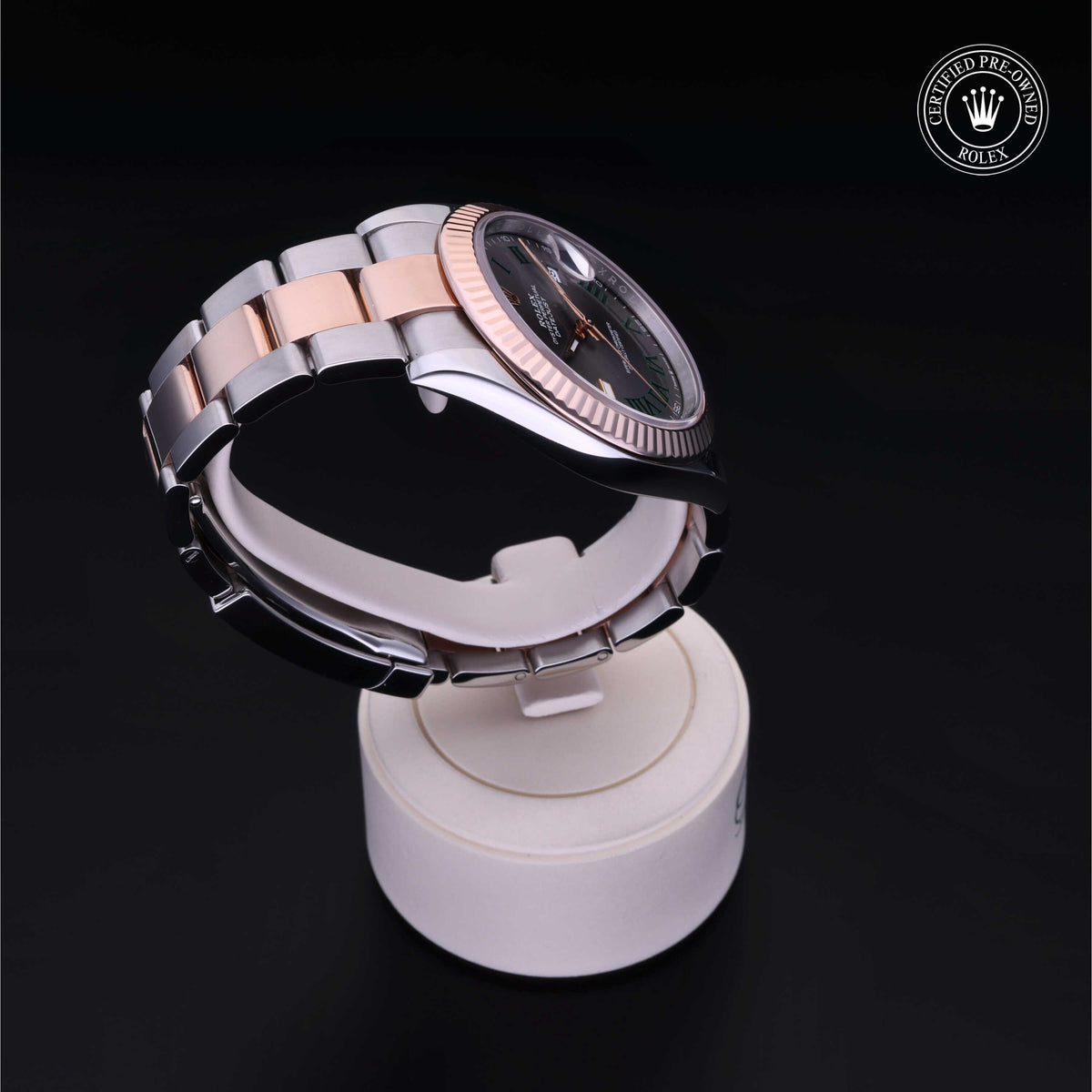 Rolex Certified Pre-Owned Datejust 41 M126331 in Oystersteel and Everose gold with slate dial, image 31 of 41