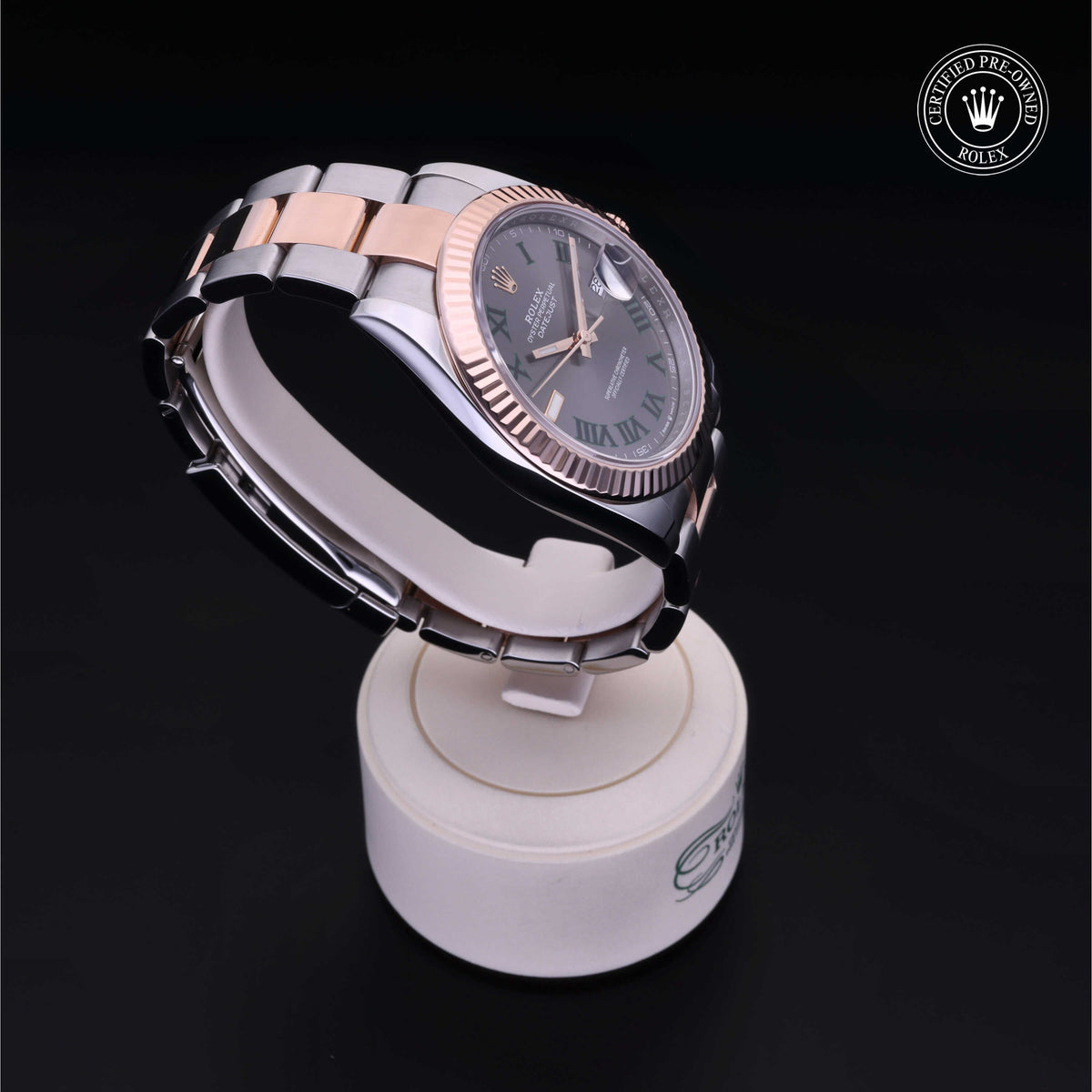 Rolex Certified Pre-Owned Datejust 41 M126331 in Oystersteel and Everose gold with slate dial, image 34 of 41