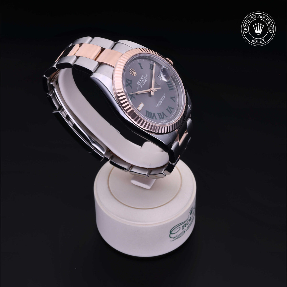 Rolex Certified Pre-Owned Datejust 41 M126331 in Oystersteel and Everose gold with slate dial, image 35 of 41