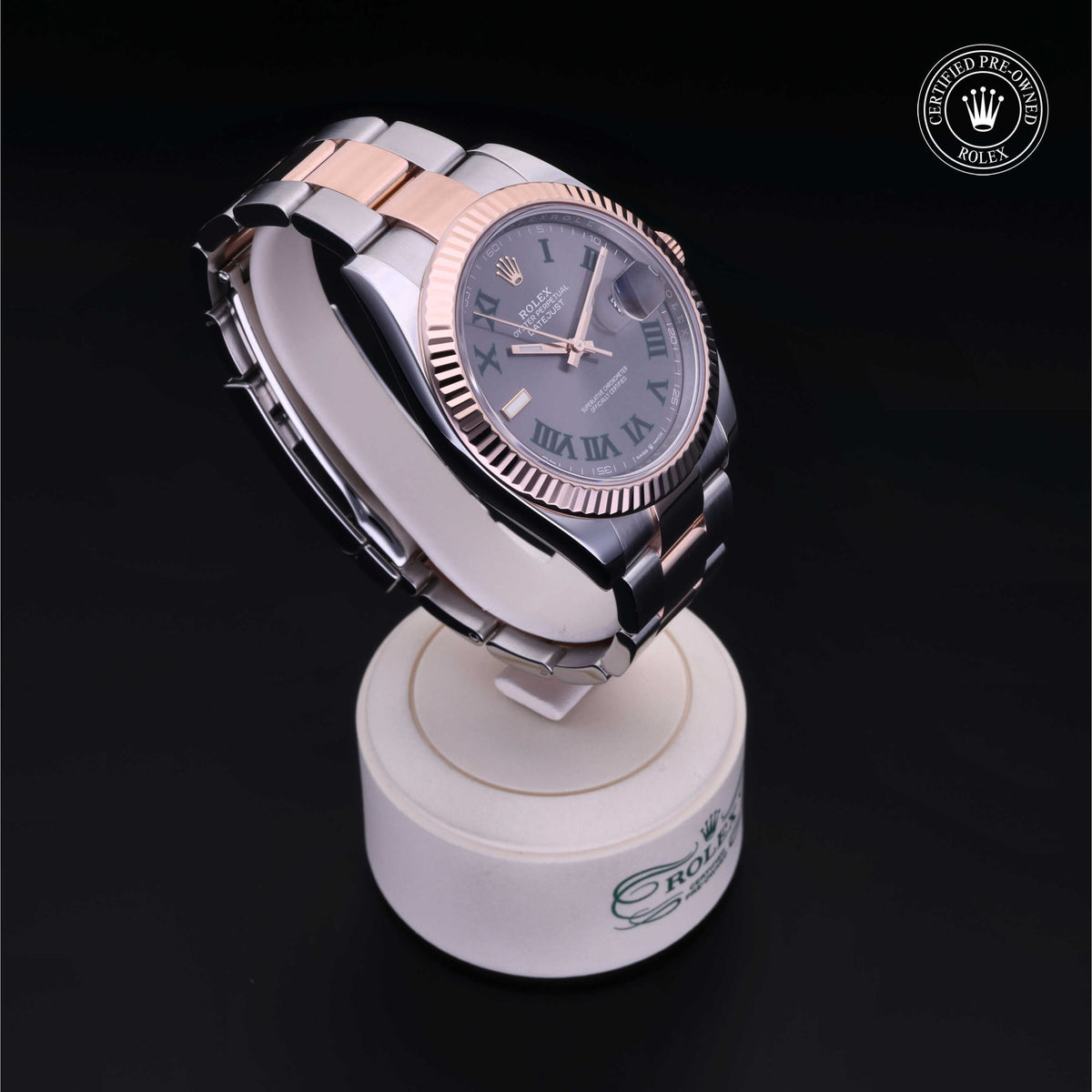 Rolex Certified Pre-Owned Datejust 41 M126331 in Oystersteel and Everose gold with slate dial, image 36 of 41