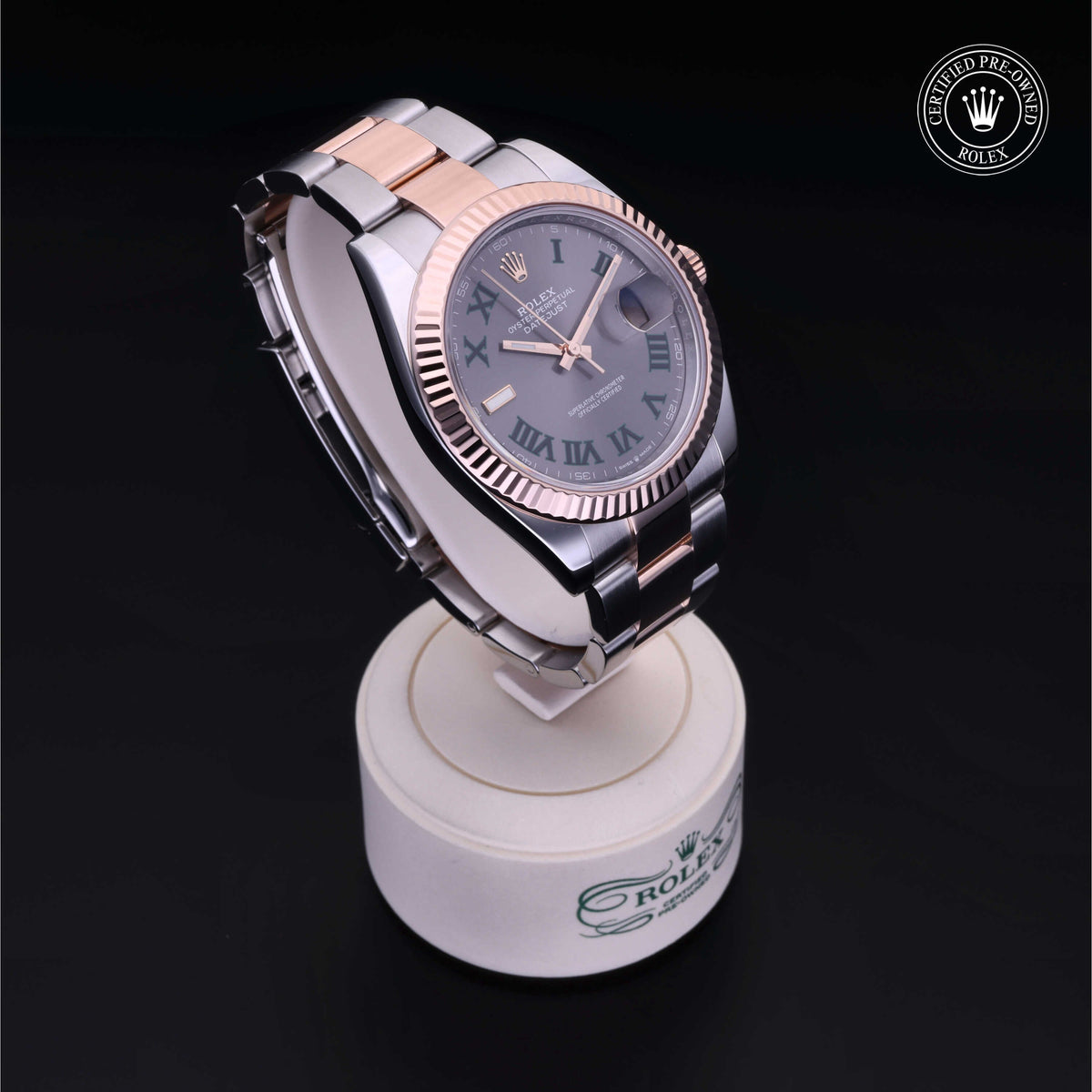 Rolex Certified Pre-Owned Datejust 41 M126331 in Oystersteel and Everose gold with slate dial, image 37 of 41