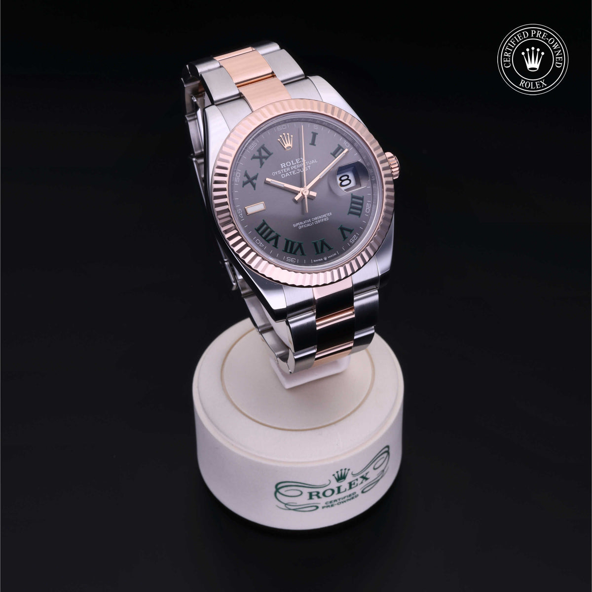 Rolex Certified Pre-Owned Datejust 41 M126331 in Oystersteel and Everose gold with slate dial, image 39 of 41