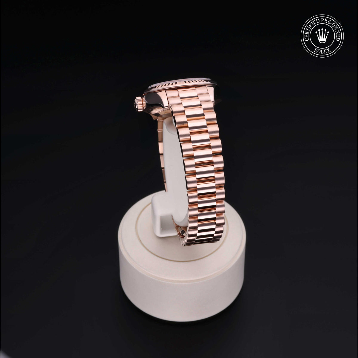 Rolex Certified Pre-Owned Lady-Datejust 28 M279175 in 18 ct Everose gold with white mother-of-pearl dial, image 23 of 41