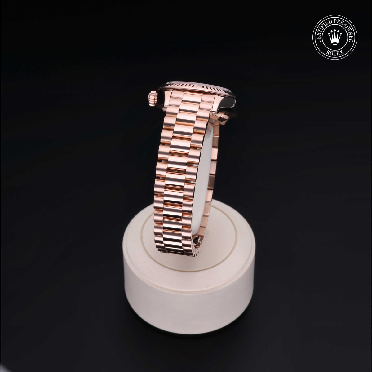 Rolex Certified Pre-Owned Lady-Datejust 28 M279175 in 18 ct Everose gold with white mother-of-pearl dial, image 25 of 41