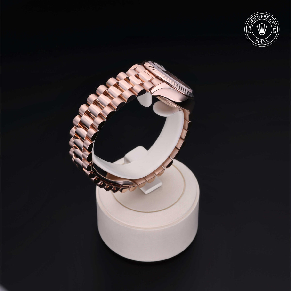 Rolex Certified Pre-Owned Lady-Datejust 28 M279175 in 18 ct Everose gold with white mother-of-pearl dial, image 29 of 41