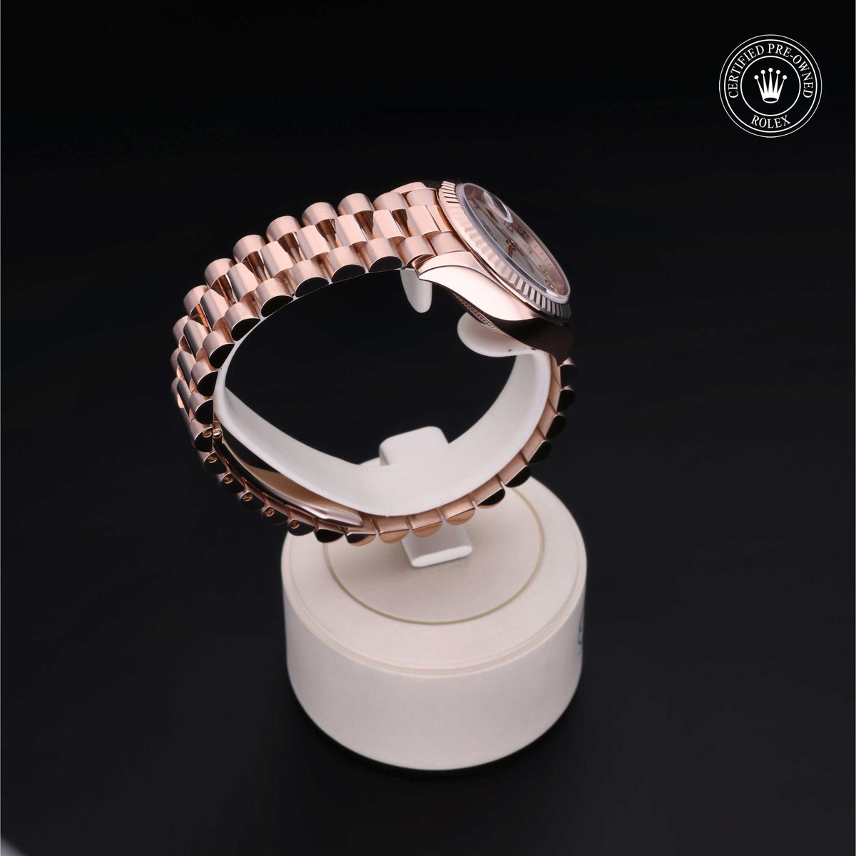 Rolex Certified Pre-Owned Lady-Datejust 28 M279175 in 18 ct Everose gold with white mother-of-pearl dial, image 31 of 41