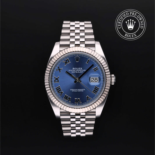 Rolex Certified Pre-Owned Datejust 41 M126334 in Oystersteel with blue dial, image 1 of 41