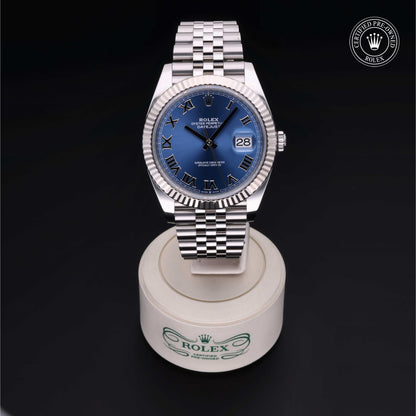 Rolex Certified Pre-Owned Datejust 41 M126334 in Oystersteel with blue dial, image 2 of 41