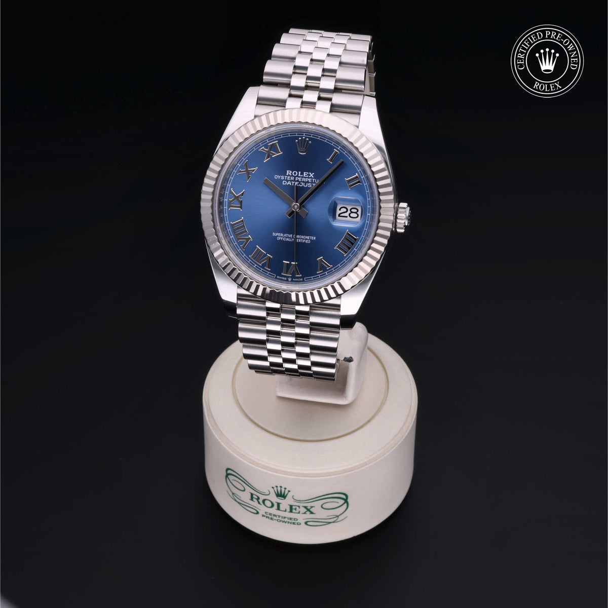 Rolex Certified Pre-Owned Datejust 41 M126334 in Oystersteel with blue dial, image 7 of 41