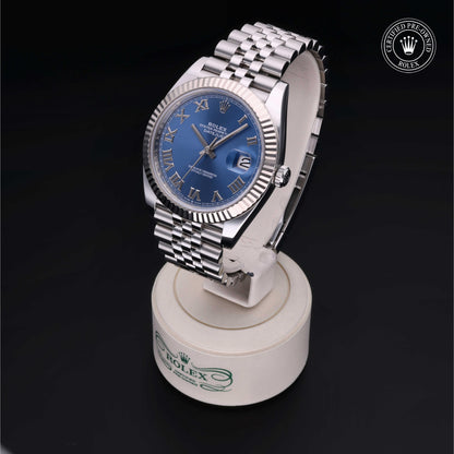 Rolex Certified Pre-Owned Datejust 41 M126334 in Oystersteel with blue dial, image 3 of 41