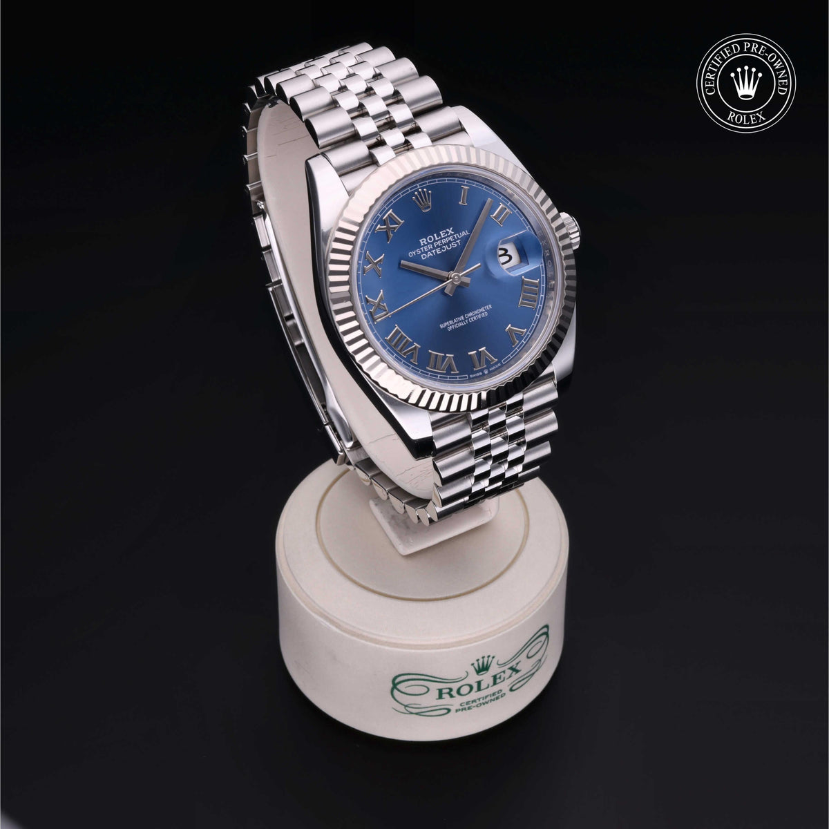 Rolex Certified Pre-Owned Datejust 41 M126334 in Oystersteel with blue dial, image 39 of 41