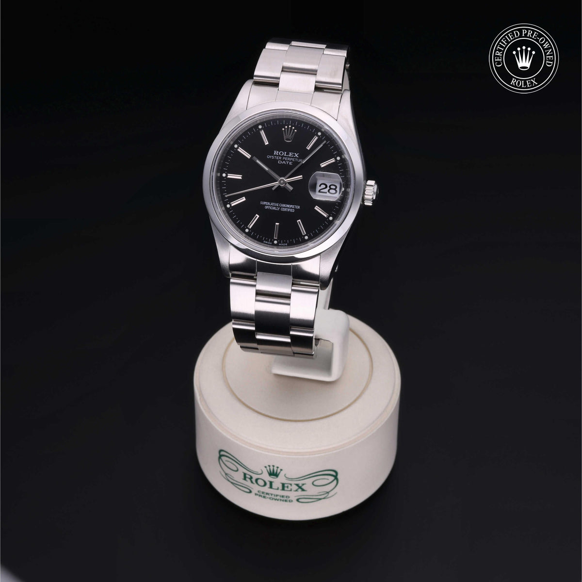 Rolex Certified Pre-Owned Date 34 M15200 in Oystersteel with black dial, image 7 of 41