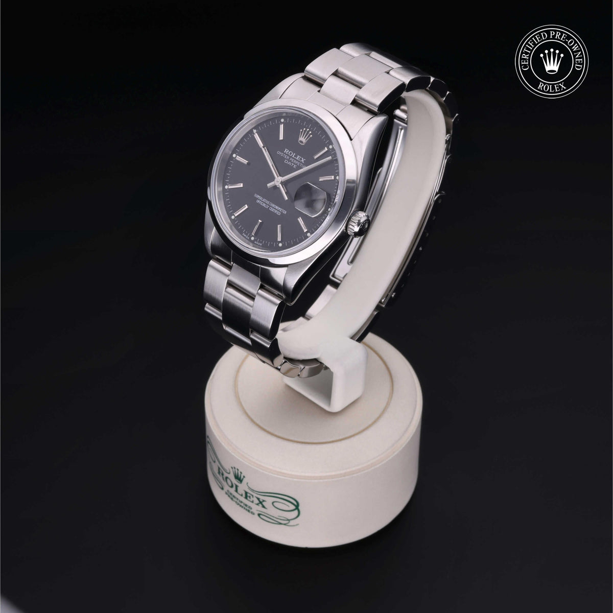 Rolex Certified Pre-Owned Date 34 M15200 in Oystersteel with black dial, image 10 of 41
