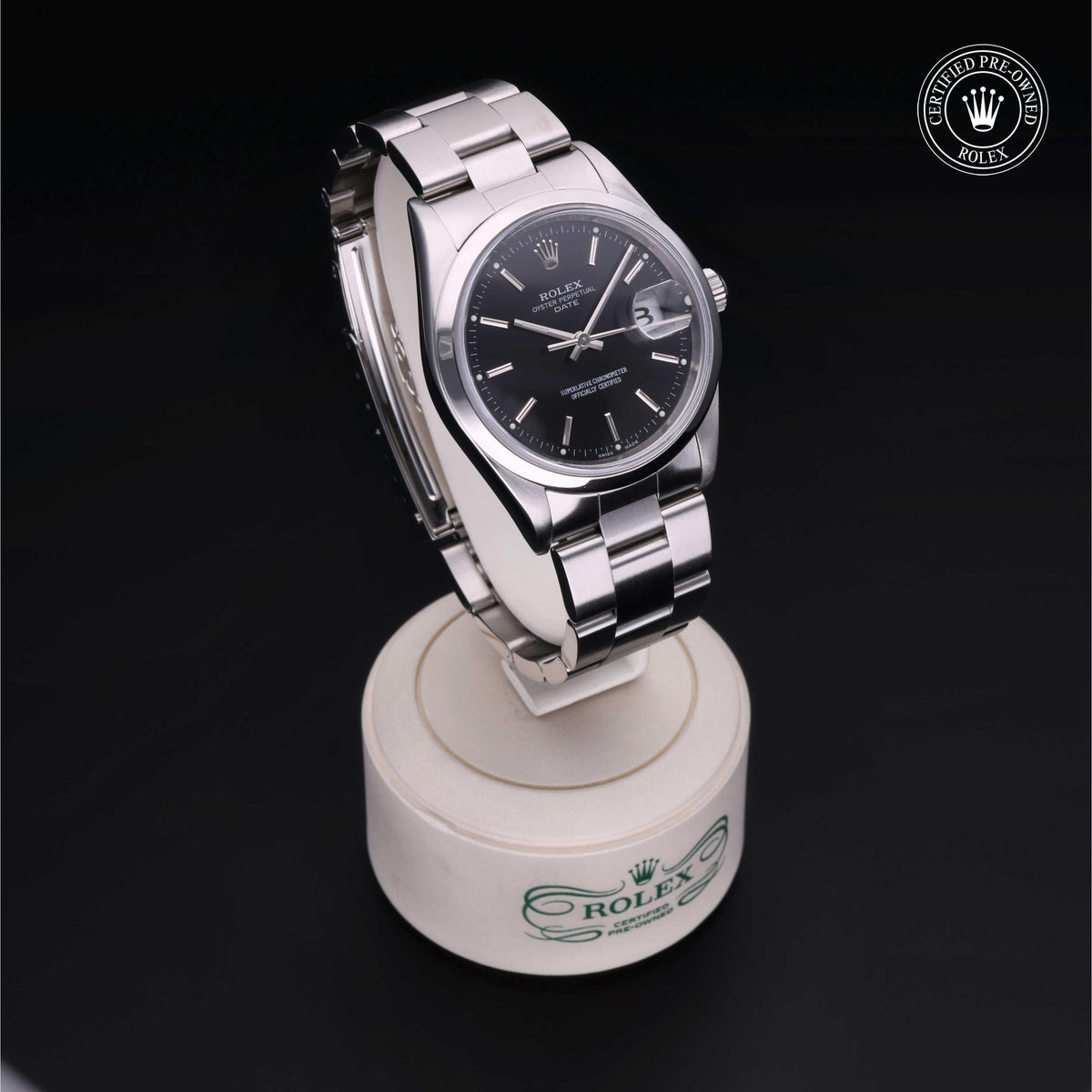 Rolex Certified Pre-Owned Date 34 M15200 in Oystersteel with black dial, image 39 of 41