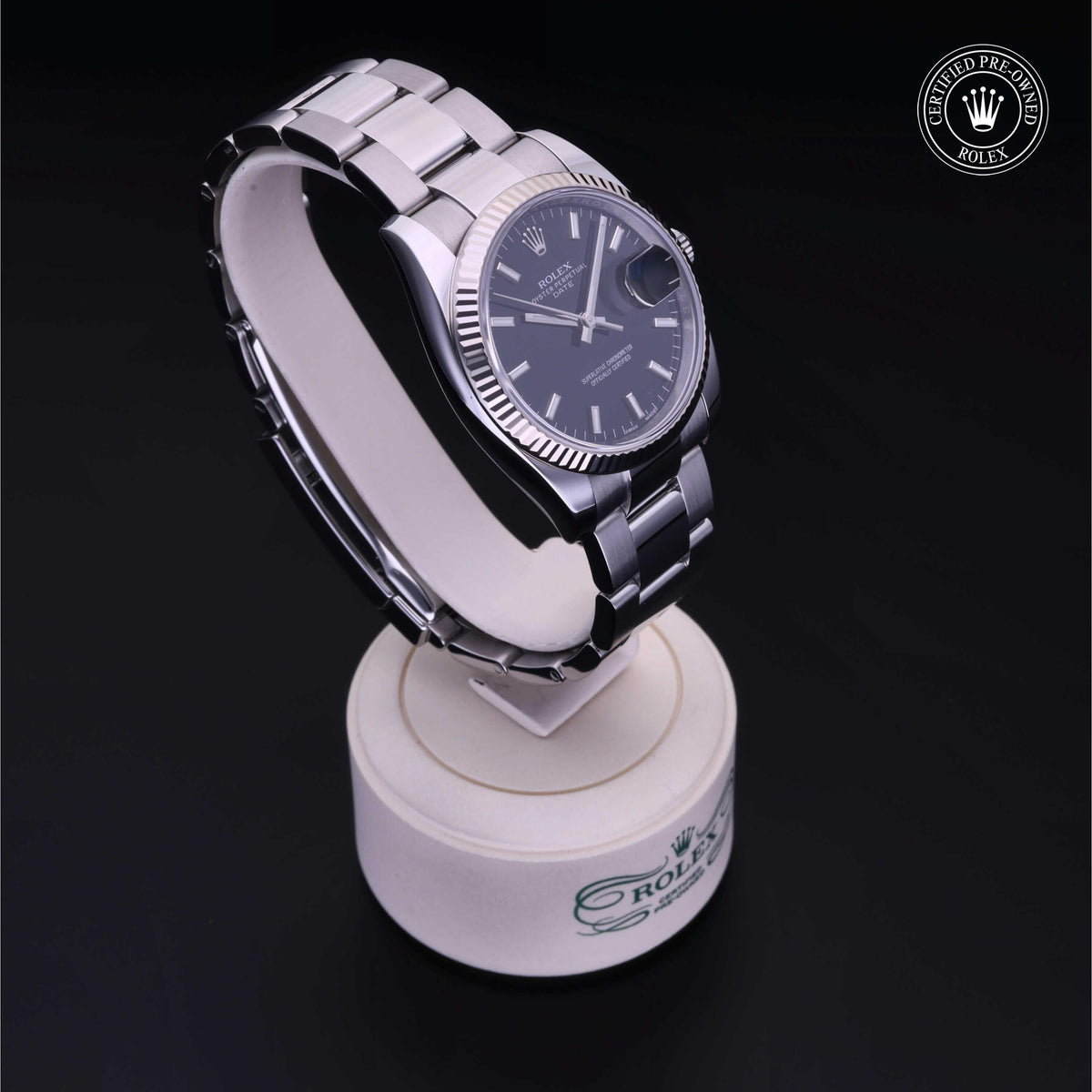 Rolex Certified Pre-Owned Date 34 M115234 in Oystersteel with black dial, image 37 of 41