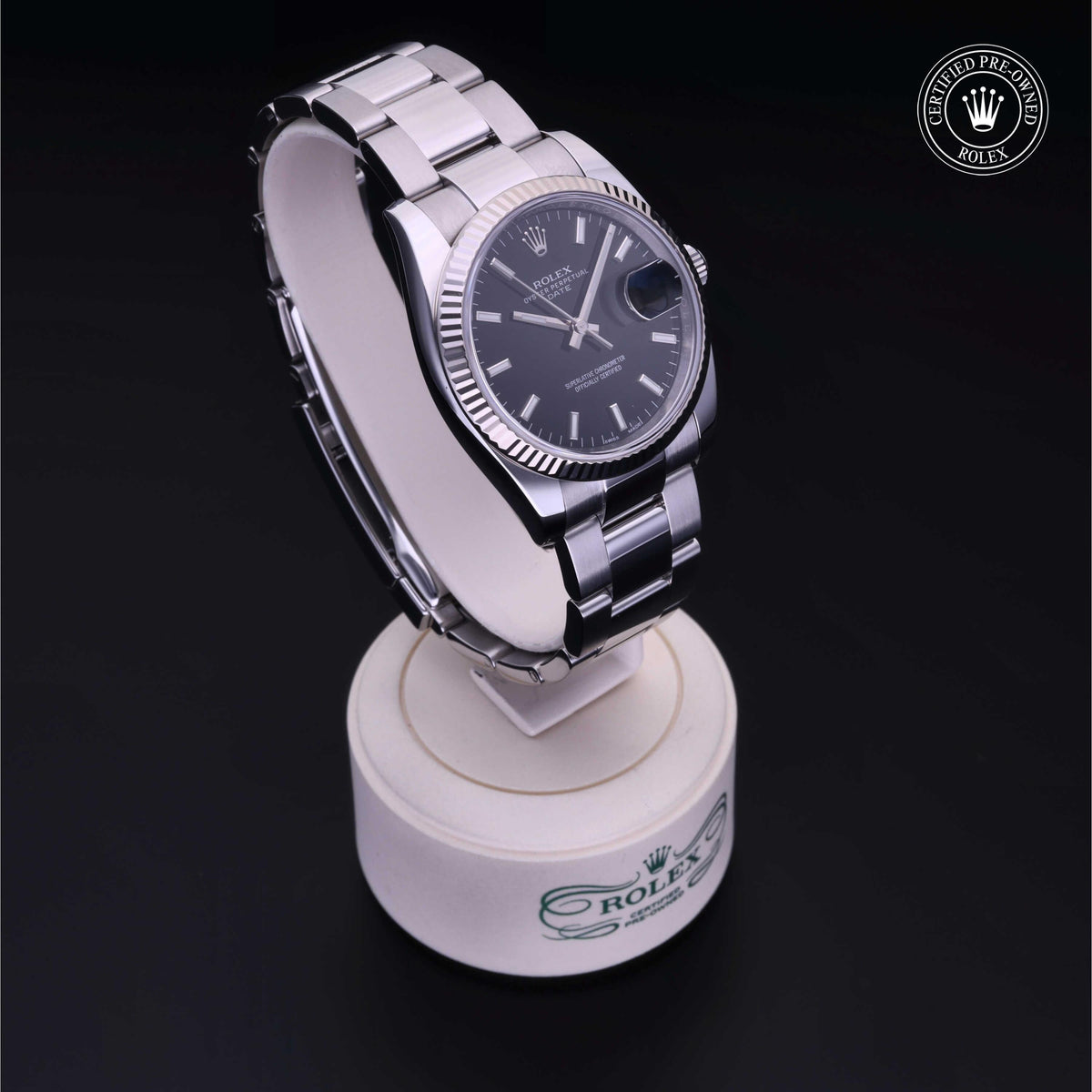 Rolex Certified Pre-Owned Date 34 M115234 in Oystersteel with black dial, image 38 of 41