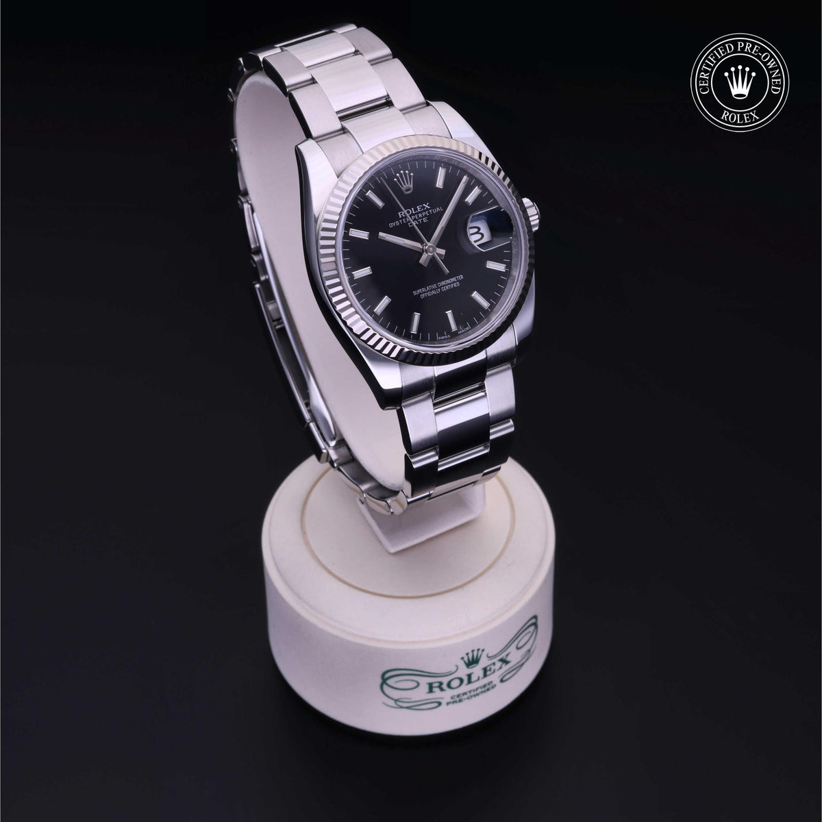 Rolex Certified Pre-Owned Date 34 M115234 in Oystersteel with black dial, image 39 of 41