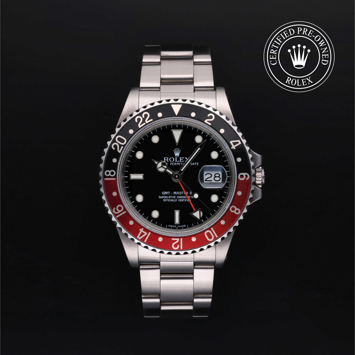 Rolex Certified Pre-Owned GMT-Master II 16760 in Oystersteel with black dial, image 1 of 41