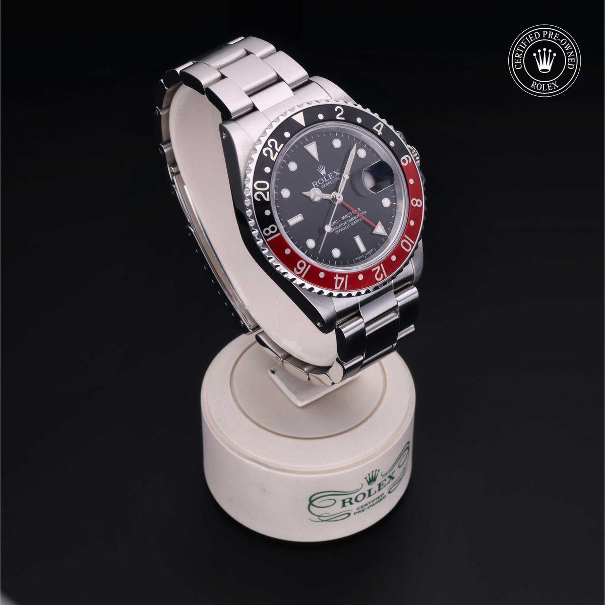 Rolex Certified Pre-Owned GMT-Master II 16760 in Oystersteel with black dial, image 38 of 41