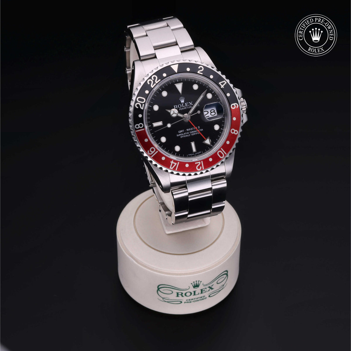 Rolex Certified Pre-Owned GMT-Master II 16760 in Oystersteel with black dial, image 40 of 41