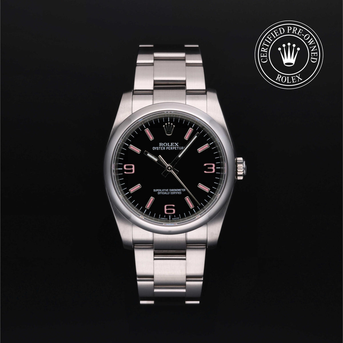 Rolex Certified Pre-Owned Date 36 M116000 in Oystersteel with black dial, image 1 of 41