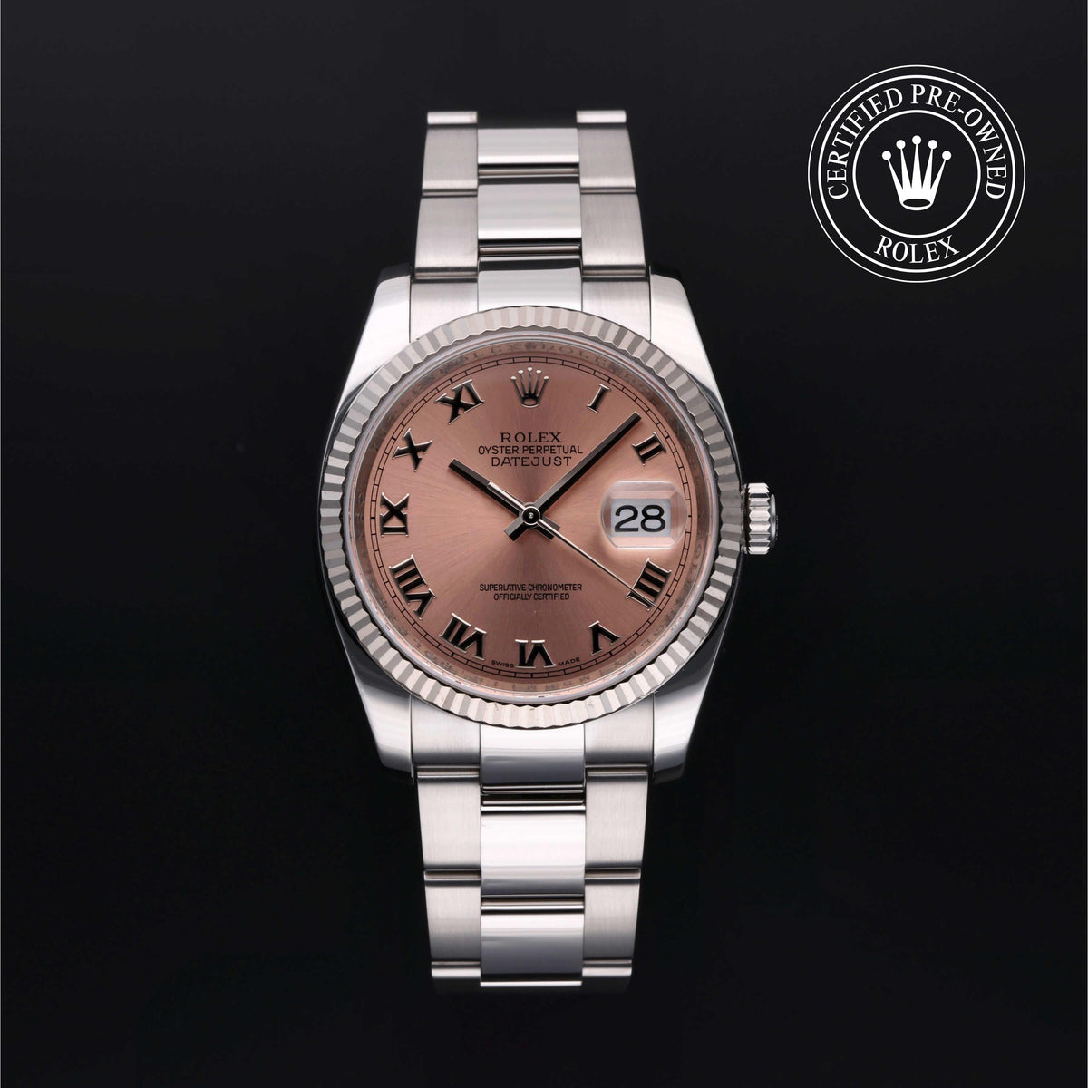 Rolex Certified Pre-Owned Datejust 36 M116234 in Oystersteel with pink dial, image 1 of 41