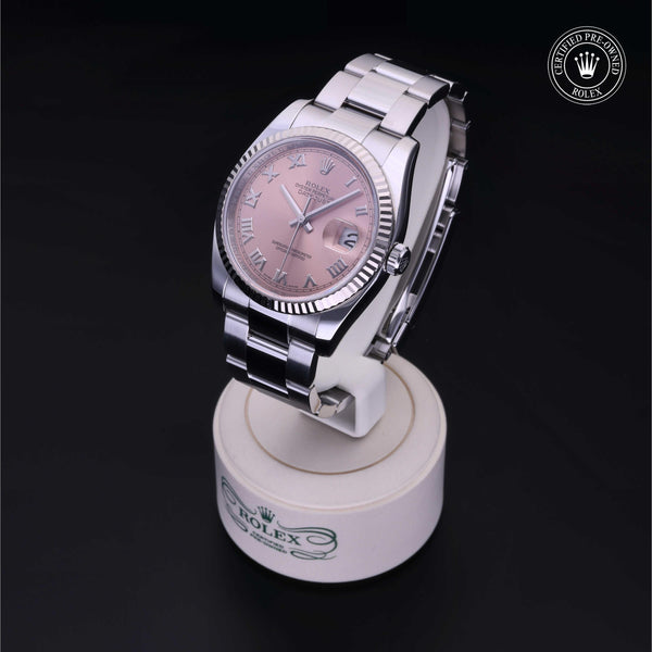 Rolex Certified Pre-Owned Datejust 36 M116234 in Oystersteel with pink dial, image 3 of 41