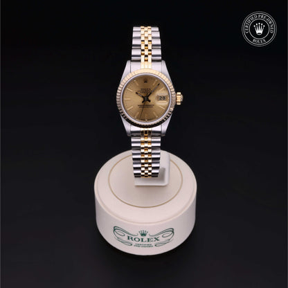 Rolex Certified Pre-Owned Lady-Datejust 26 69173 in Oystersteel and yellow gold with champagne dial, image 2 of 41