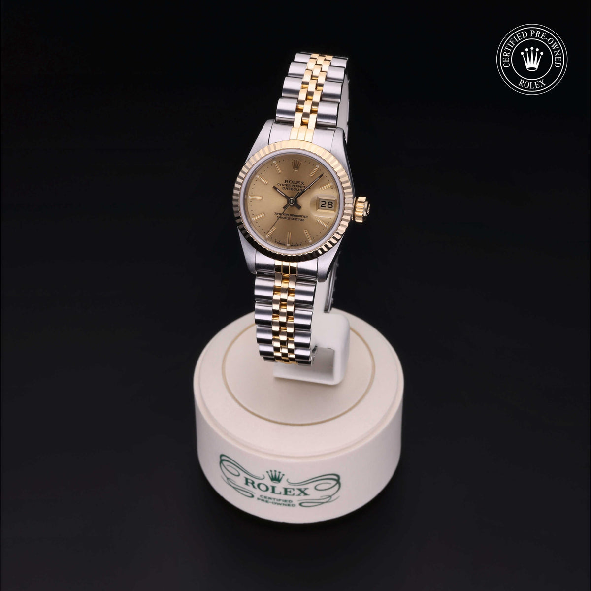 Rolex Certified Pre-Owned Lady-Datejust 26 69173 in Oystersteel and yellow gold with champagne dial, image 7 of 41