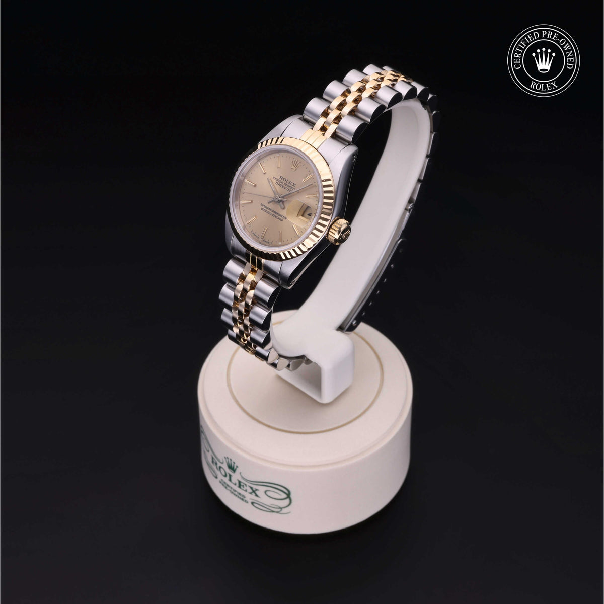Rolex Certified Pre-Owned Lady-Datejust 26 69173 in Oystersteel and yellow gold with champagne dial, image 10 of 41
